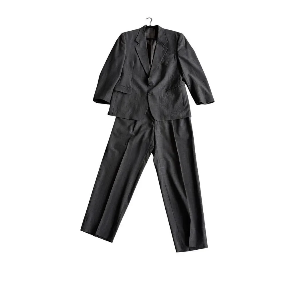 Pierre Balmain Vintage Men's Gray Two-Piece Suit Size 42R W36 - Read